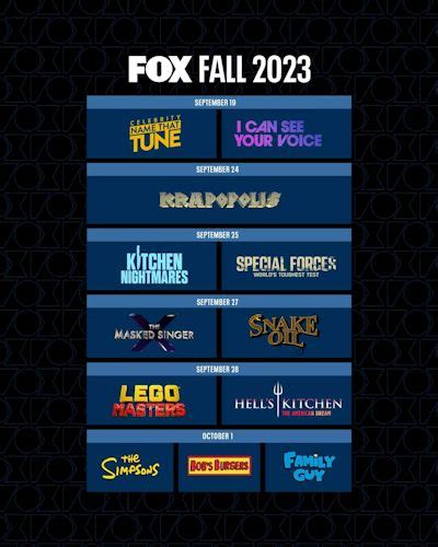 chanel foxc|fox 2022 2023 tv schedule.